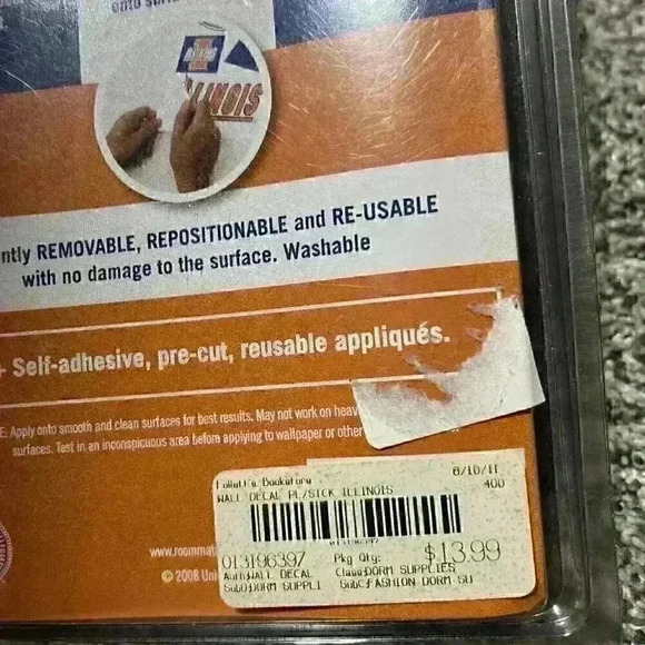 Sports Wall Decals Illinois College Sports 24 Large Designs Peel & Stick - Picture 3 of 7